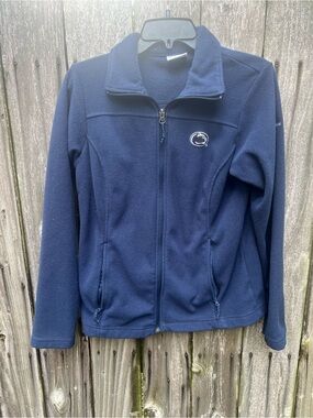 Penn State Columbia Navy Full-Zip Teddy Fleece Jacket